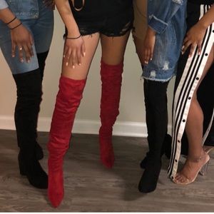 Red thigh highs *lolas shoetique*
